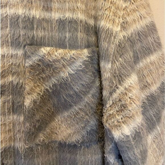 Oak & Fort NWOT Faux Fur Button Down Fully lined coat L/G - Picture 4 of 8